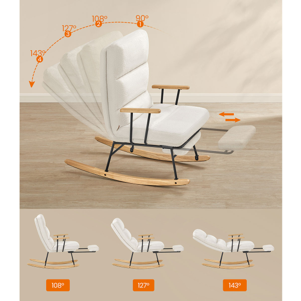 Πολυθρόνα Relax Κουνιστή (97x64x100) Songmics LYY016W01