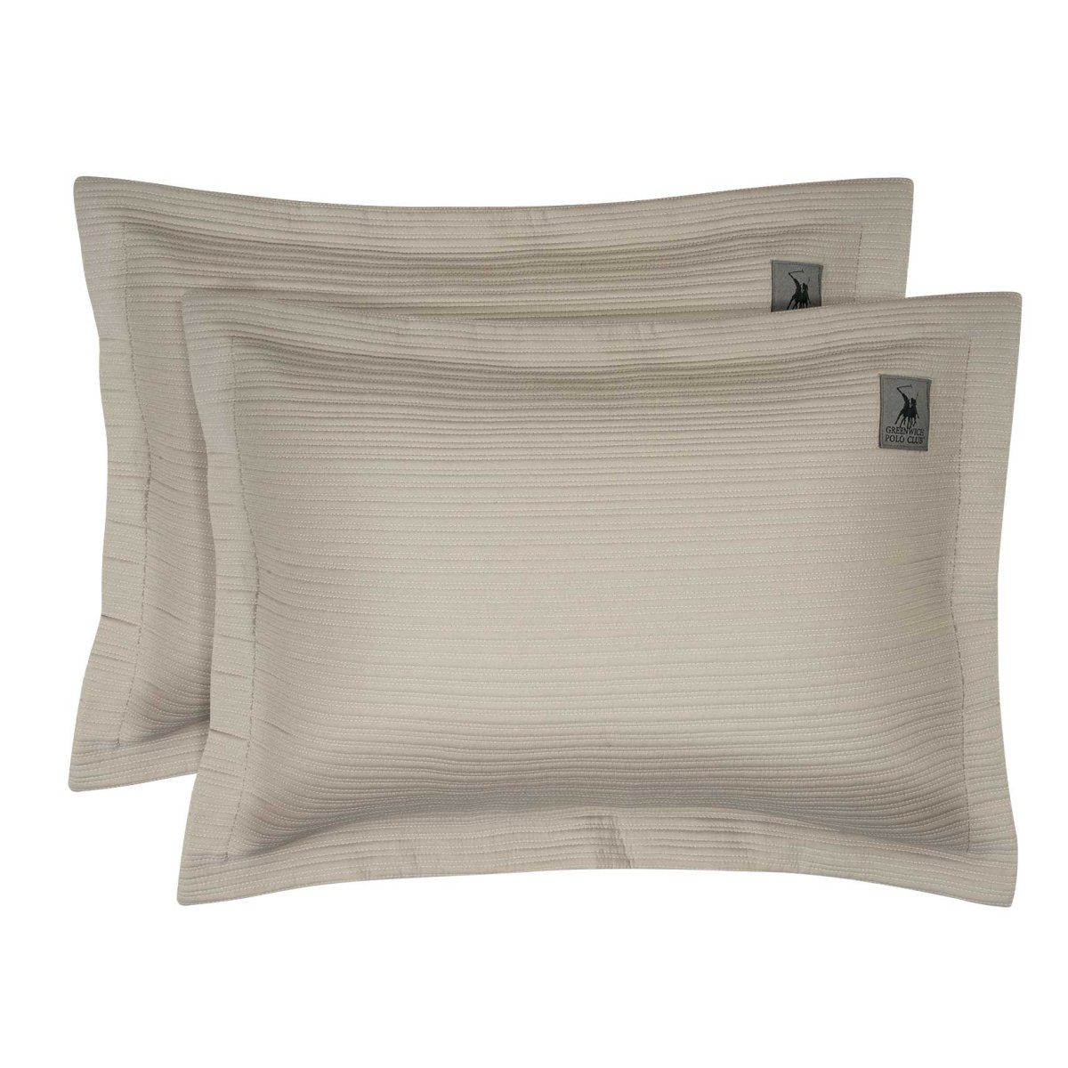 Ζεύγος Μαξιλαροθήκες Καπιτονέ (50x70) Greenwich Polo Club Essential Lines 4455 Taupe