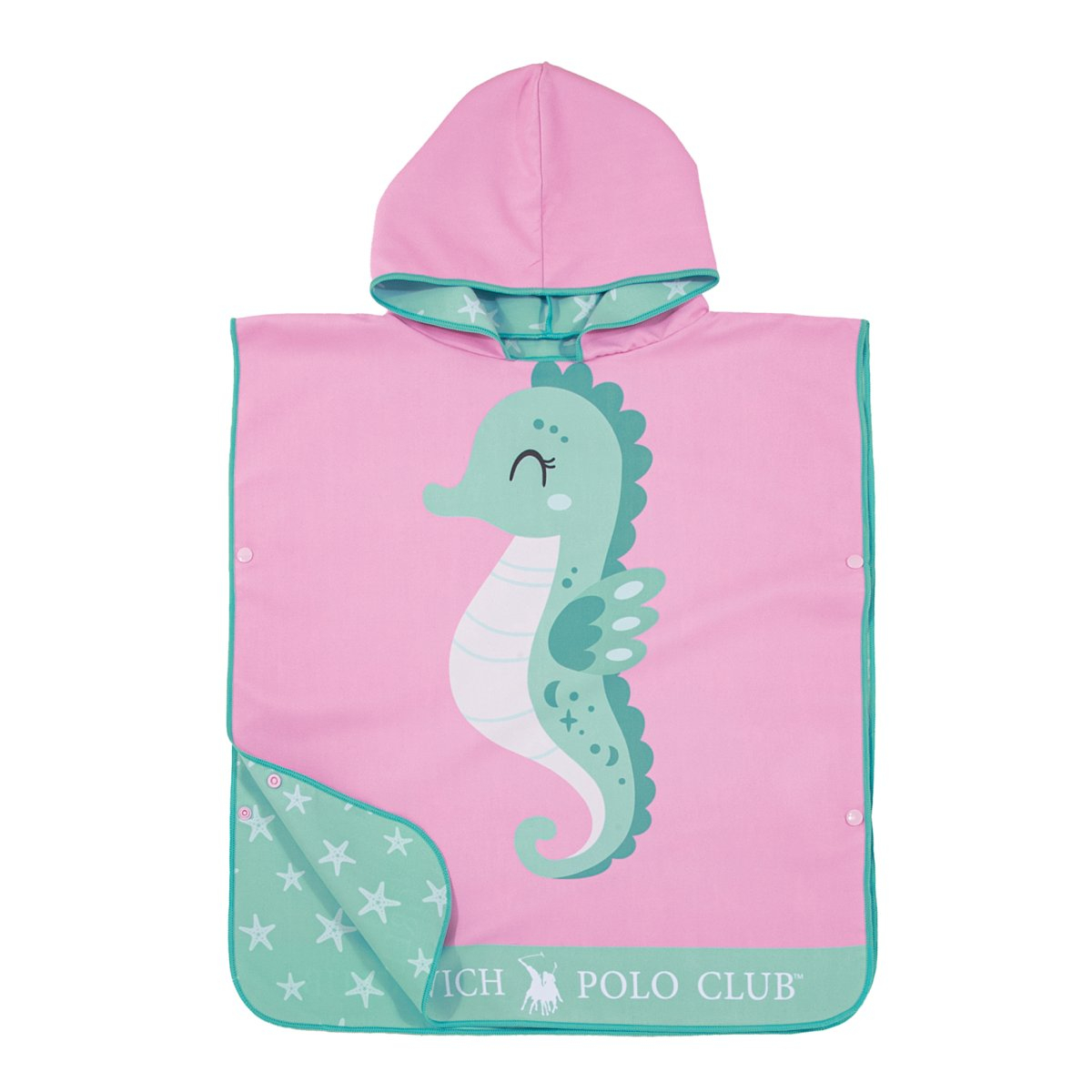 Παιδικό Πόντσο Microfiber (50X115) 2 Όψεων Greenwich Polo Club Junior 4176 Home Θαλάσσης Πετσέτες Παιδικές Spitishop