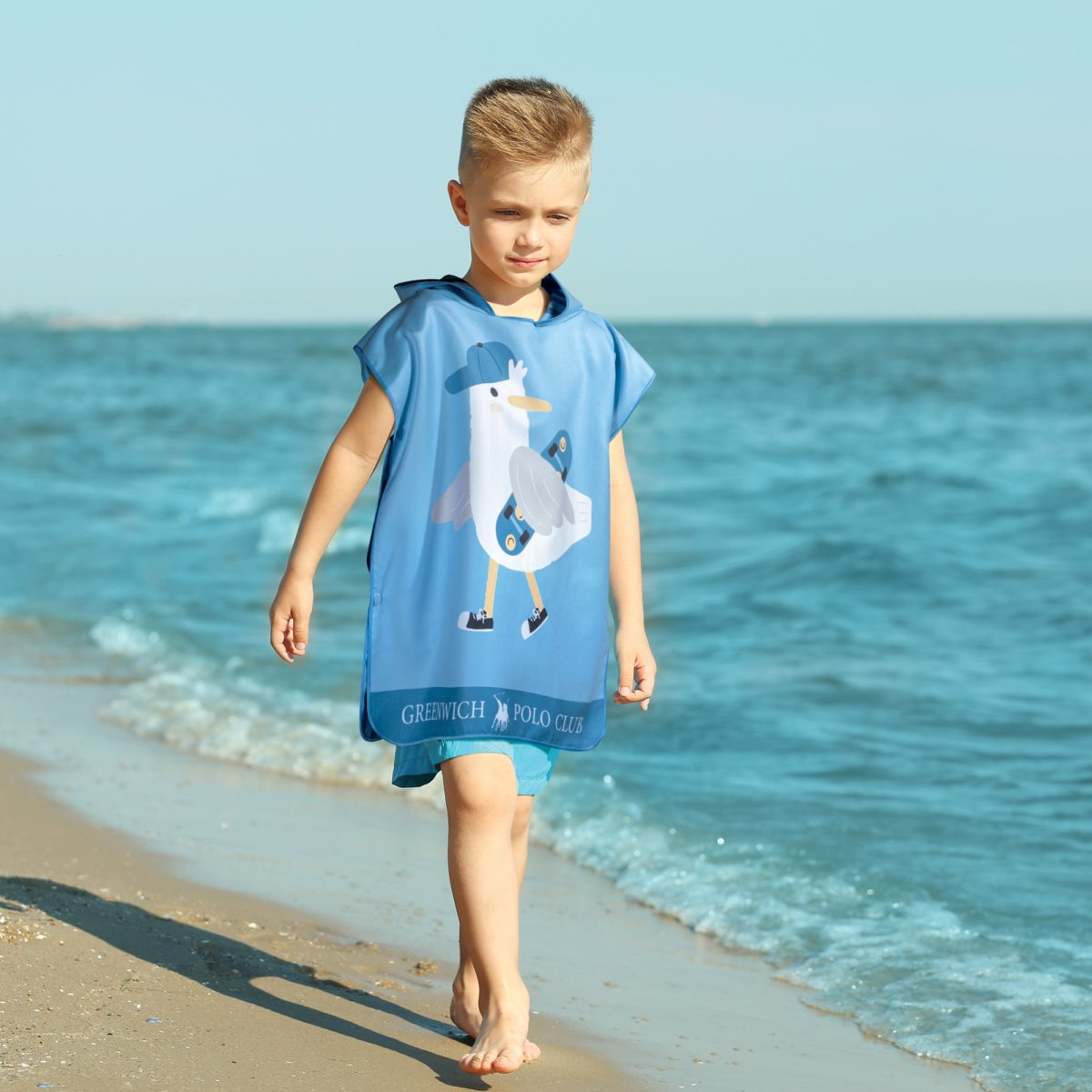 Παιδικό Πόντσο Microfiber (50x115) 2 Όψεων Greenwich Polo Club Junior 4177