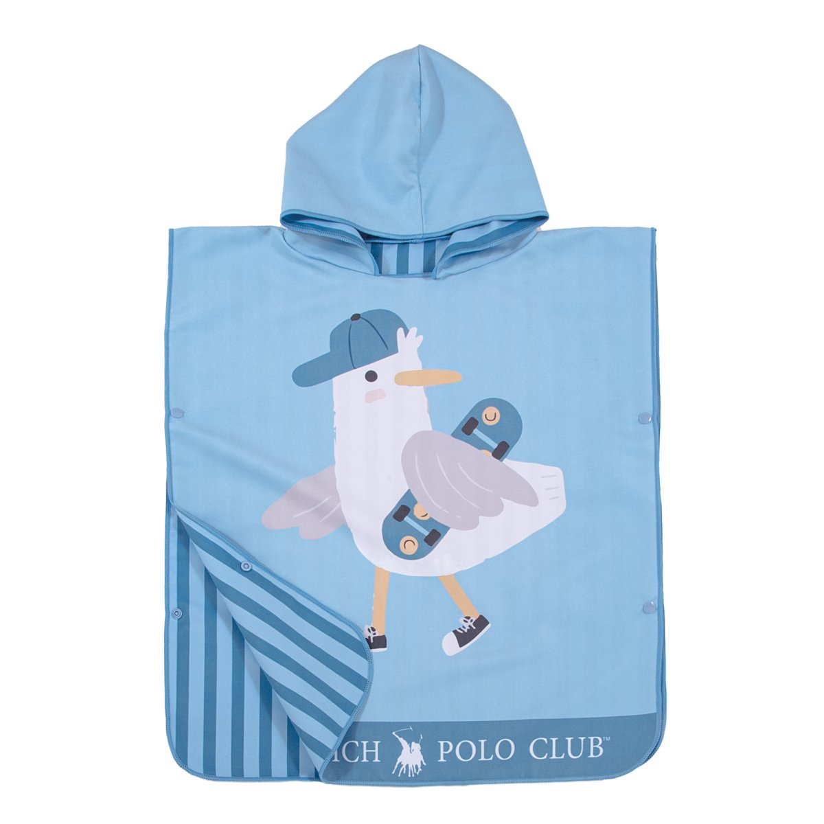 Παιδικό Πόντσο Microfiber (50X115) 2 Όψεων Greenwich Polo Club Junior 4177 Home Θαλάσσης Πετσέτες Παιδικές Spitishop