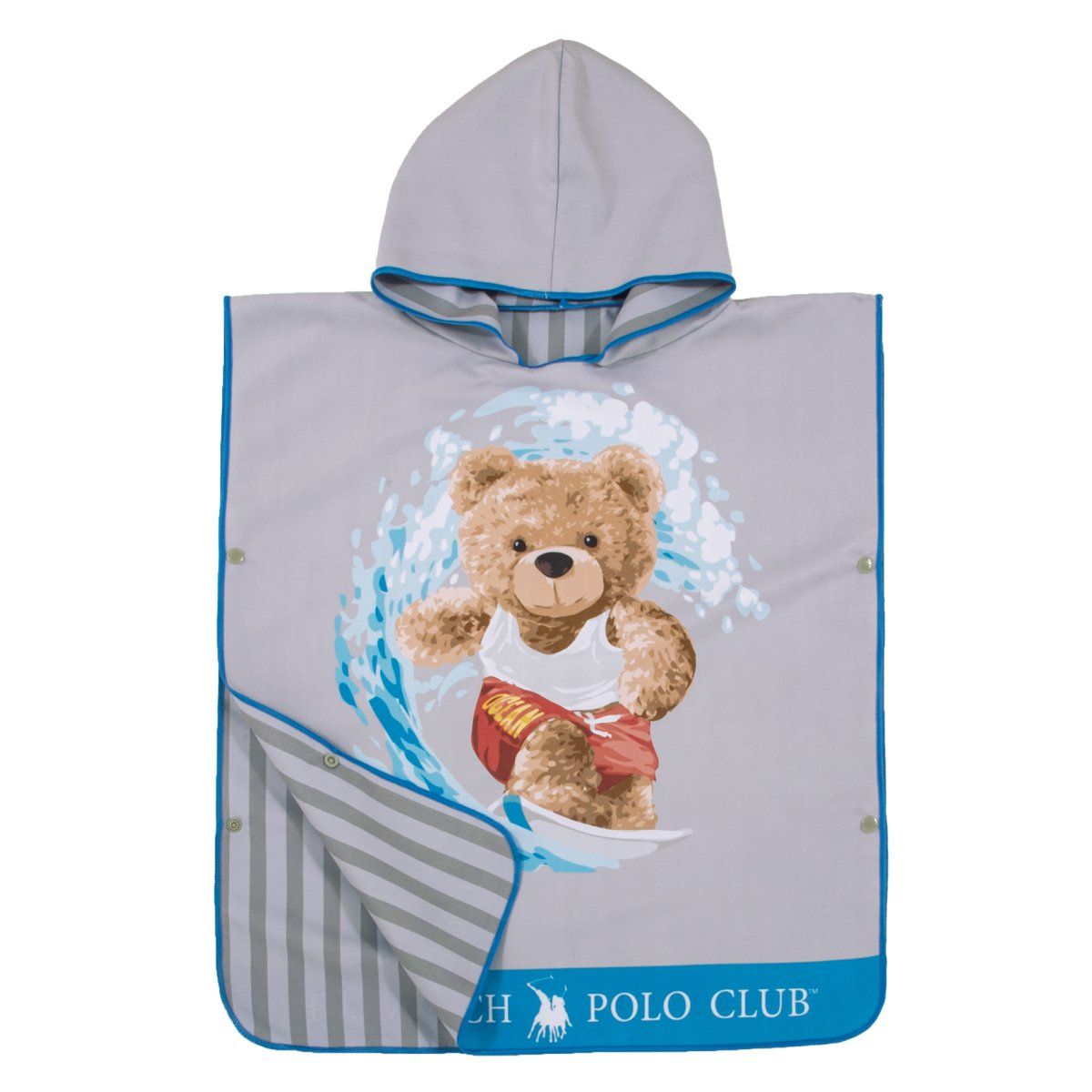 Παιδικό Πόντσο Microfiber (50X115) 2 Όψεων Greenwich Polo Club Junior 4179 Home Θαλάσσης Πετσέτες Παιδικές Spitishop
