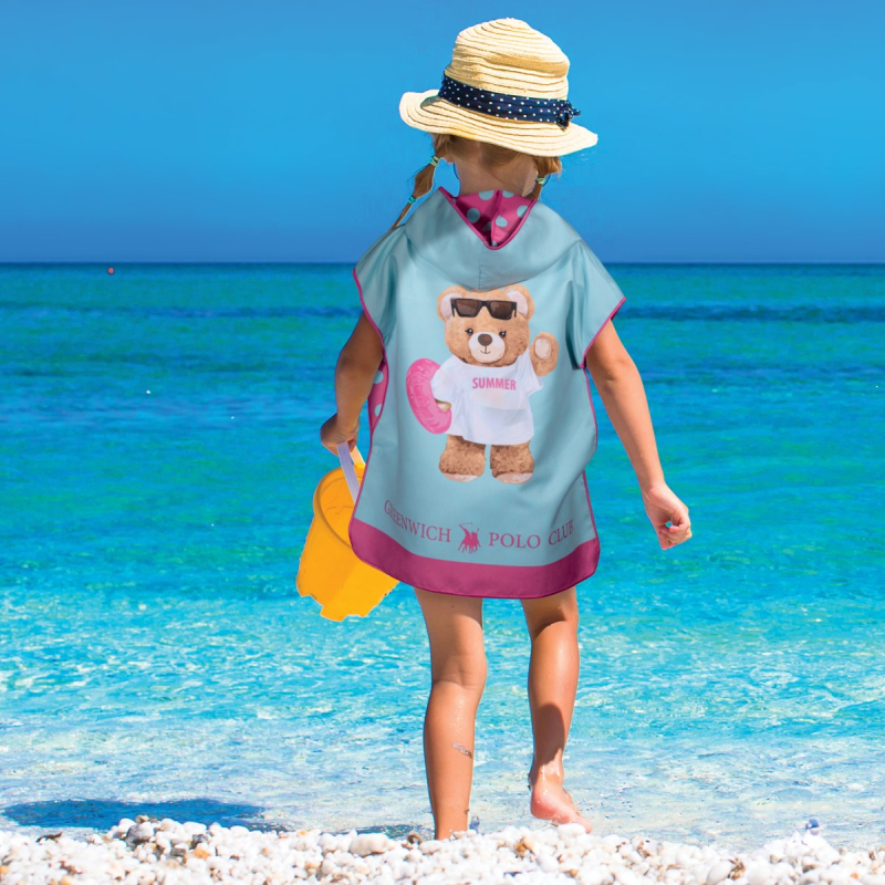 Παιδικό Πόντσο Microfiber (50x115) 2 Όψεων Greenwich Polo Club Junior 5223