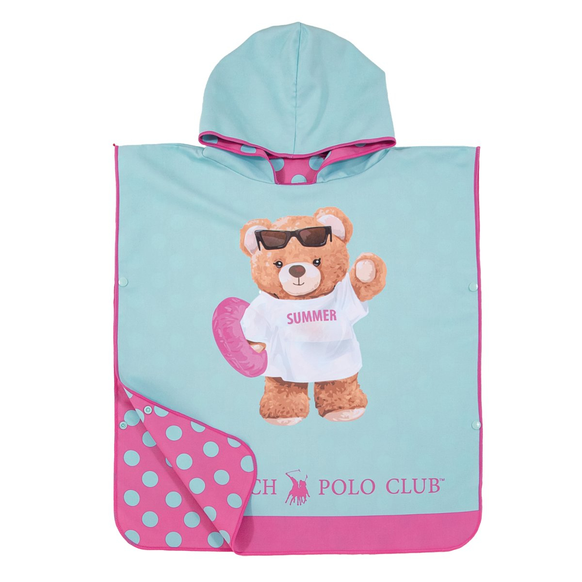 Παιδικό Πόντσο Microfiber (50X115) 2 Όψεων Greenwich Polo Club Junior 5223 Home Θαλάσσης Πετσέτες Παιδικές Spitishop