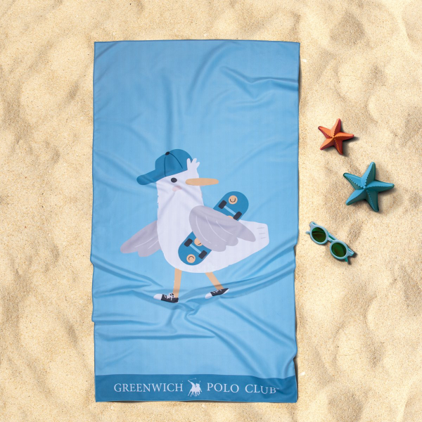 Παιδική Πετσέτα Θαλάσσης Microfiber (70x140) 2 Όψεων Greenwich Polo Club Junior 4177