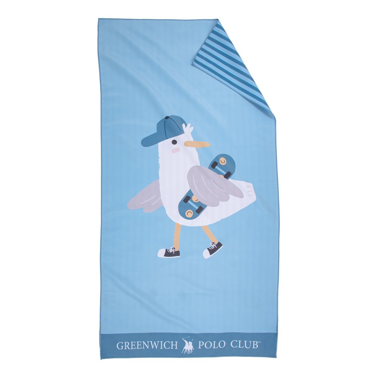 Παιδική Πετσέτα Θαλάσσης Microfiber 2 Όψεων (70X140) Greenwich Polo Club Junior 4177 Home Πετσέτες Παιδικές Spitishop