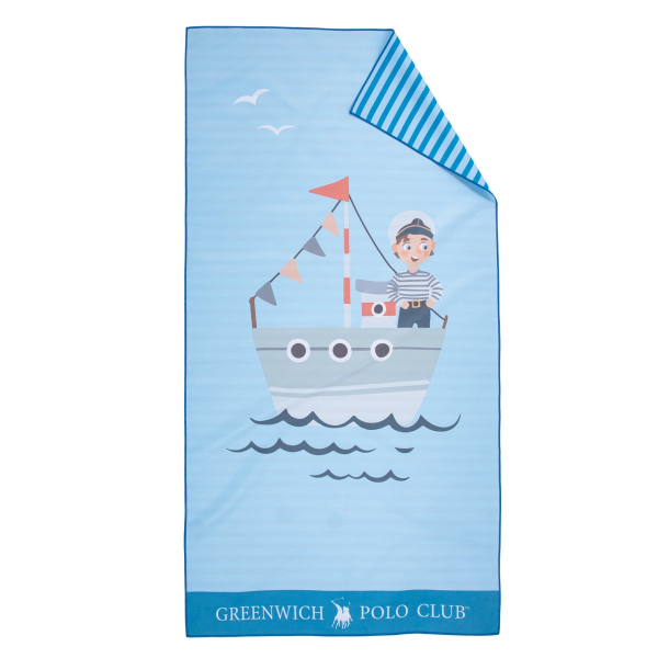 Παιδική Πετσέτα Θαλάσσης Microfiber (70x140) 2 Όψεων Greenwich Polo Club Junior 4178