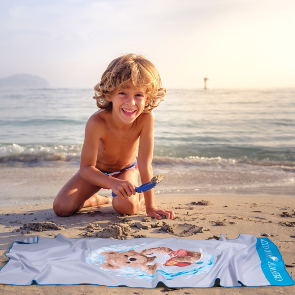 Παιδική Πετσέτα Θαλάσσης Microfiber (70x140) 2 Όψεων Greenwich Polo Club Junior 4179