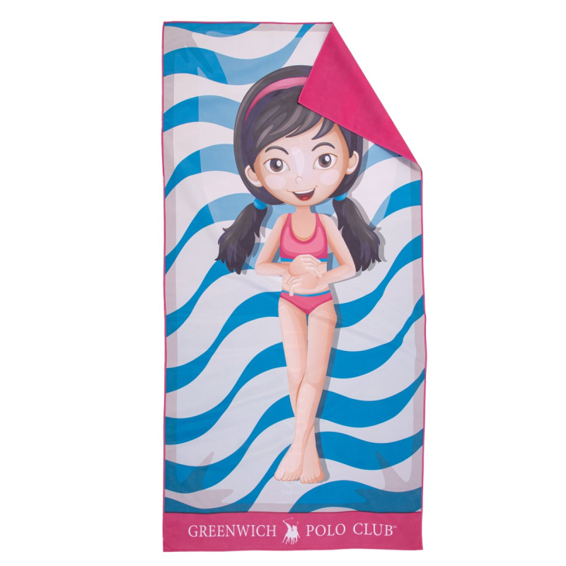 Παιδική Πετσέτα Θαλάσσης Microfiber (70x140) 2 Όψεων Greenwich Polo Club Junior 4180