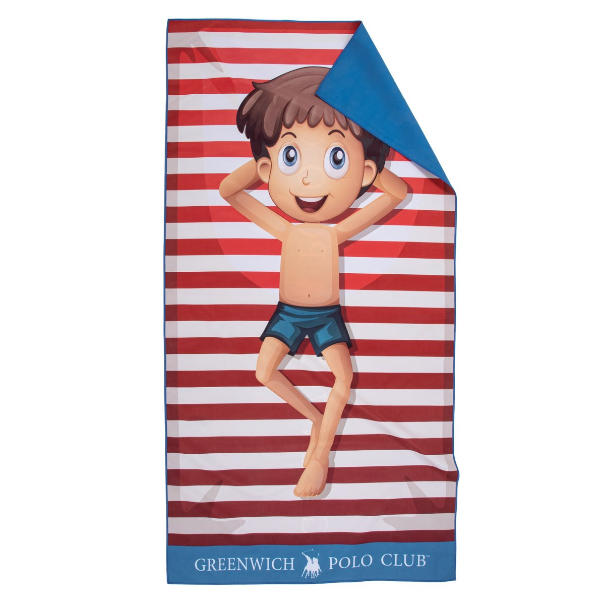 Παιδική Πετσέτα Θαλάσσης Microfiber (70x140) 2 Όψεων Greenwich Polo Club Junior 4181
