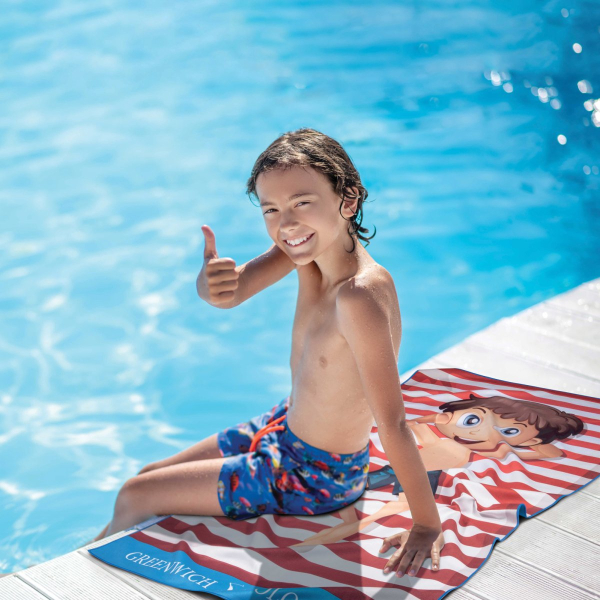 Παιδική Πετσέτα Θαλάσσης Microfiber (70x140) 2 Όψεων Greenwich Polo Club Junior 4181