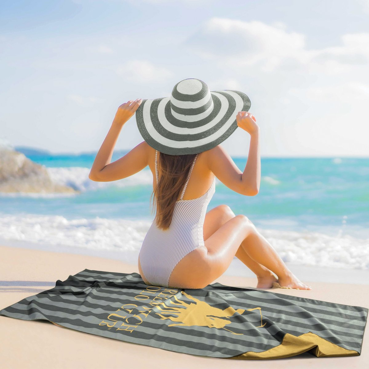 Πετσέτα Θαλάσσης Microfiber 2 Όψεων (80X170) Greenwich Polo Club Beach 5217 Home Πετσέτες Ενηλίκων Spitishop