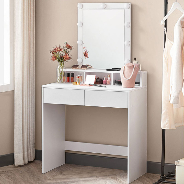 Μπουντουάρ Με Καθρέφτη & Φως (80x40x145) Vasagle RDT114WB01