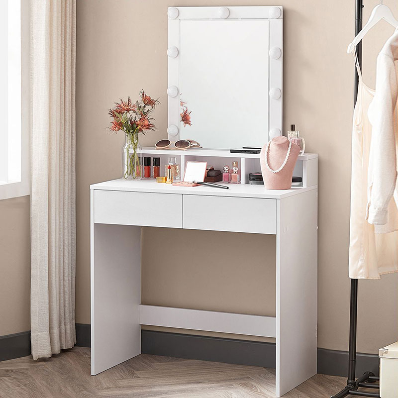 Μπουντουάρ Με Καθρέφτη & Φως (80x40x145) Vasagle RDT114WB01