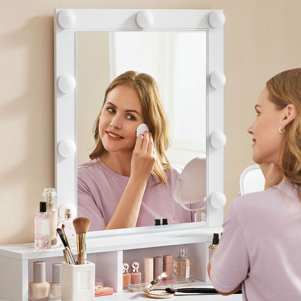 Μπουντουάρ Με Καθρέφτη & Φως (80x40x145) Vasagle RDT114WB01