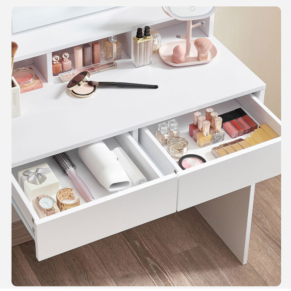 Μπουντουάρ Με Καθρέφτη & Φως (80x40x145) Vasagle RDT114WB01