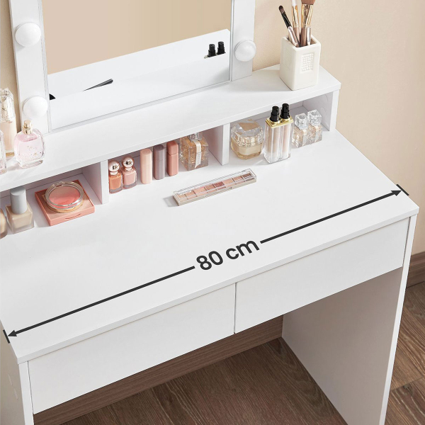 Μπουντουάρ Με Καθρέφτη & Φως (80x40x145) Vasagle RDT114WB01