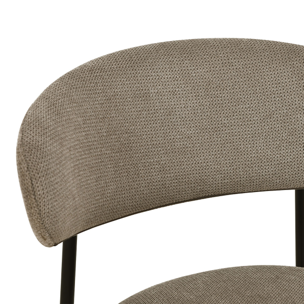 Σκαμπό Μπαρ Με Πλάτη (53x50.5x94) Spitishop Lunna Taupe