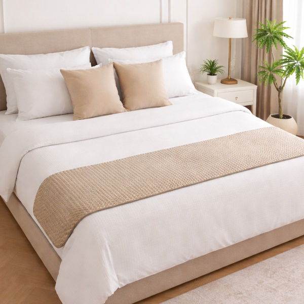 Βελουτέ Τραβέρσα Κρεβατιού (55x250) Melinen Omnia Greige