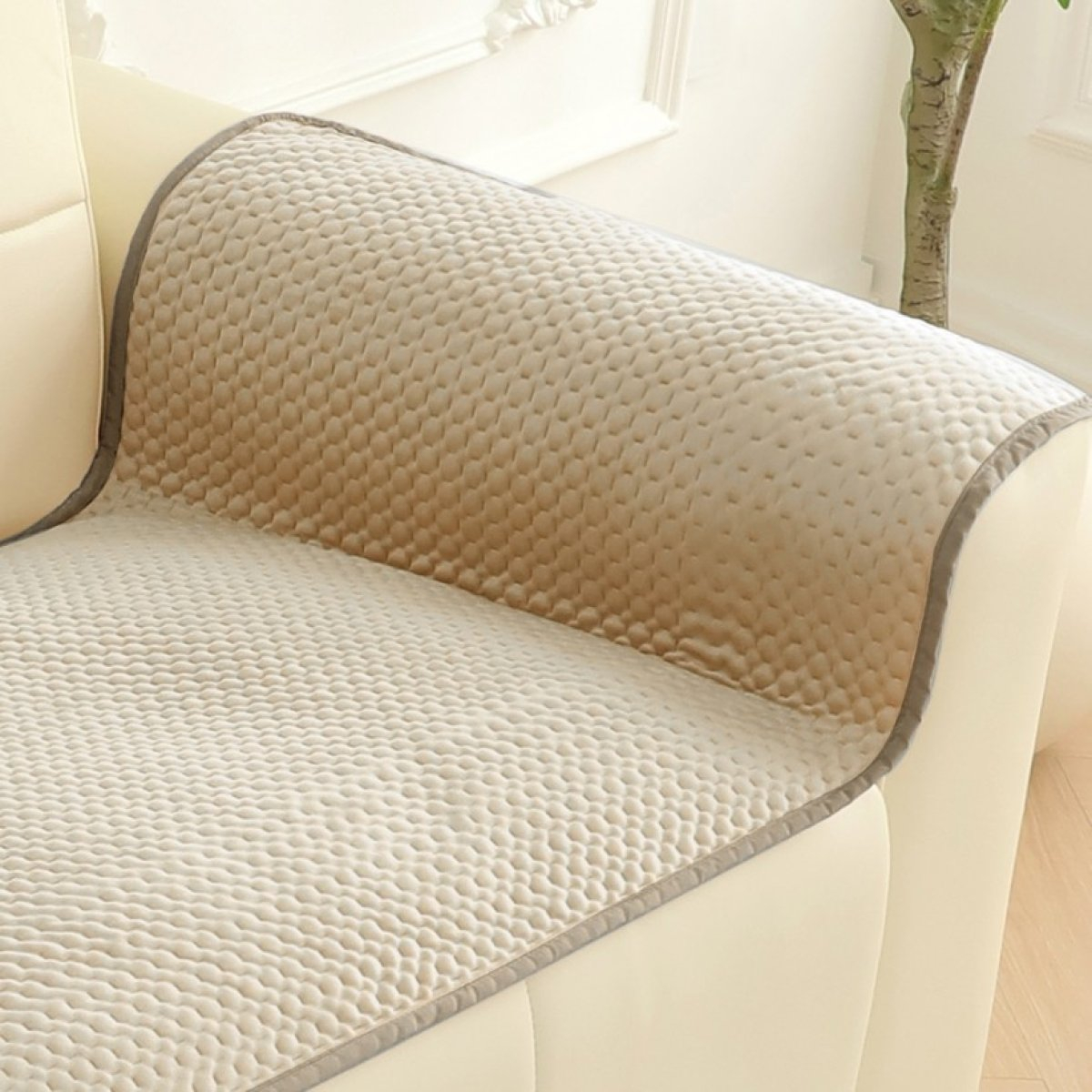 Βελουτέ Τραβέρσα Κρεβατιού (55X250) Melinen Omnia Greige Home Λευκά Είδη Κρεβατοκάμαρας Τραβέρσες Spitishop