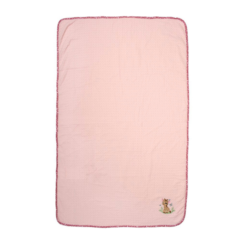 Κουβέρτα Πικέ Αγκαλιάς (80x110) Dimcol Giraffe 171 Pink