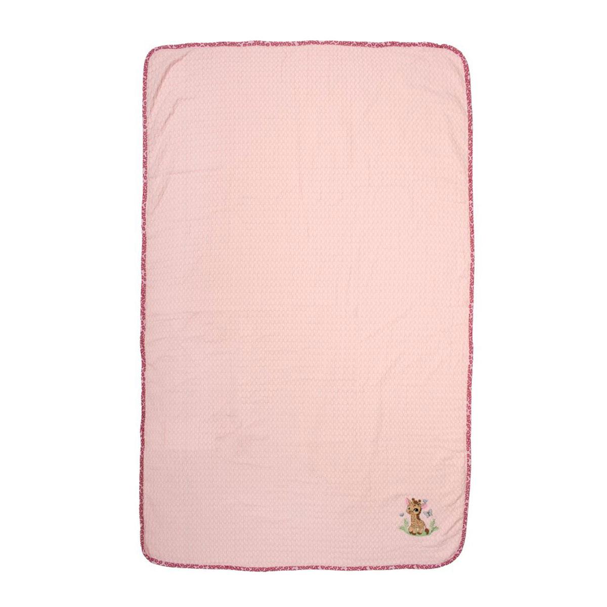 Κουβέρτα Πικέ Αγκαλιάς (80x110) Dimcol Giraffe 171 Pink