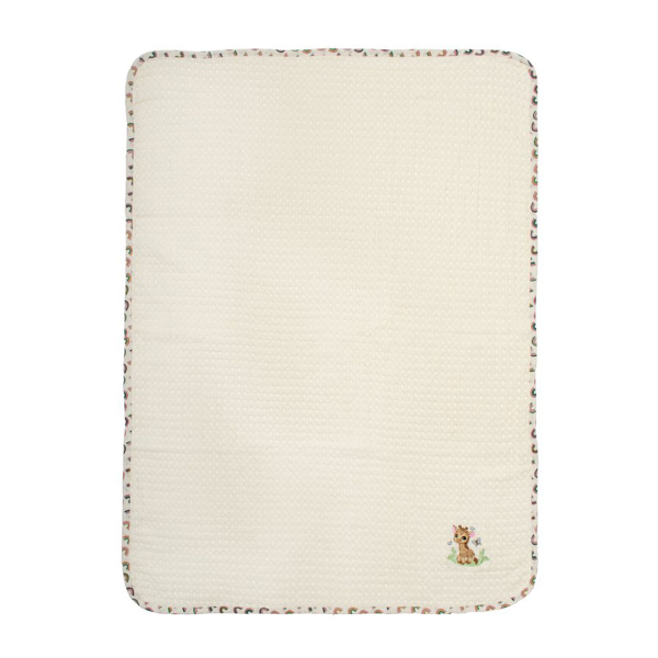Κουβέρτα Πικέ Αγκαλιάς (80x110) Dimcol Giraffe 173 Ecru-Multi