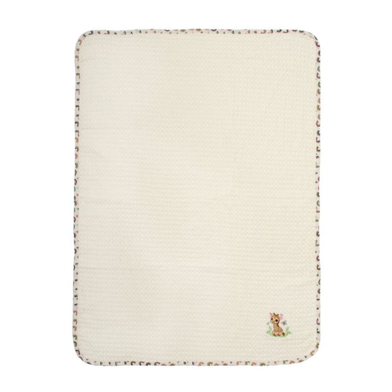 Κουβέρτα Πικέ Αγκαλιάς (80x110) Dimcol Giraffe 173 Ecru-Multi