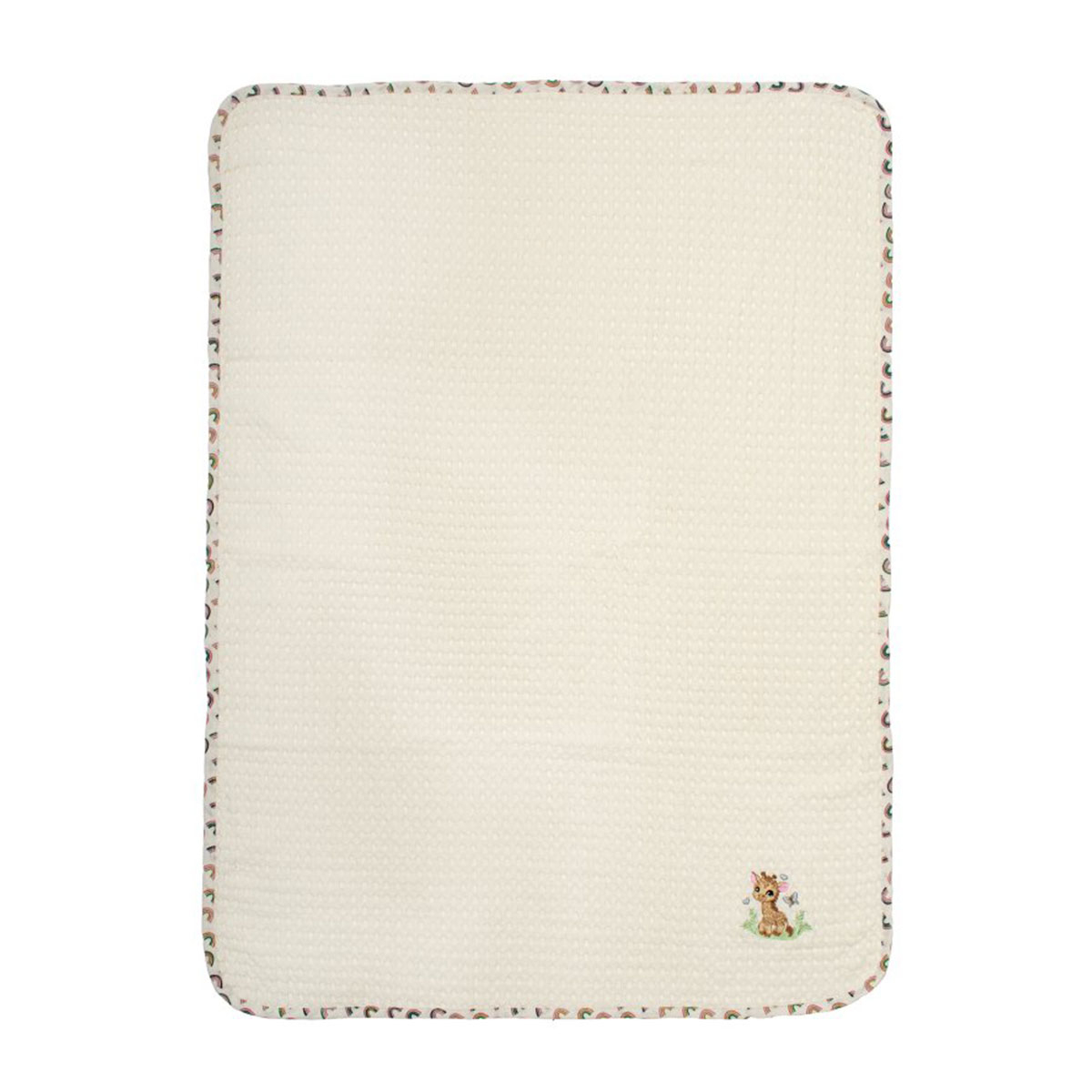 Κουβέρτα Πικέ Αγκαλιάς (80x110) Dimcol Giraffe 173 Ecru-Multi