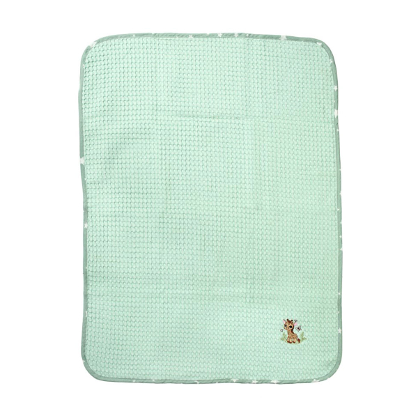 Κουβέρτα Πικέ Αγκαλιάς (80x110) Dimcol Giraffe 174 Mint