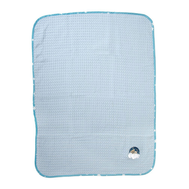 Κουβέρτα Πικέ Αγκαλιάς (80x110) Dimcol Cloudy Bear 175 Sky Blue