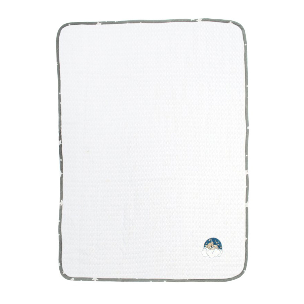 Κουβέρτα Πικέ Αγκαλιάς (80x110) Dimcol Bear 176 White-Grey