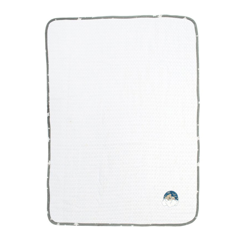 Κουβέρτα Πικέ Αγκαλιάς (80x110) Dimcol Bear 176 White-Grey