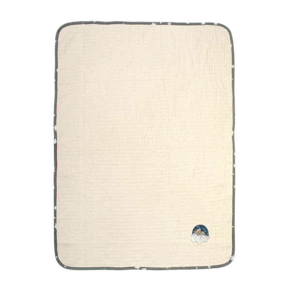 Κουβέρτα Πικέ Αγκαλιάς (80x110) Dimcol Cloudy Bear 177 Ecru-Grey