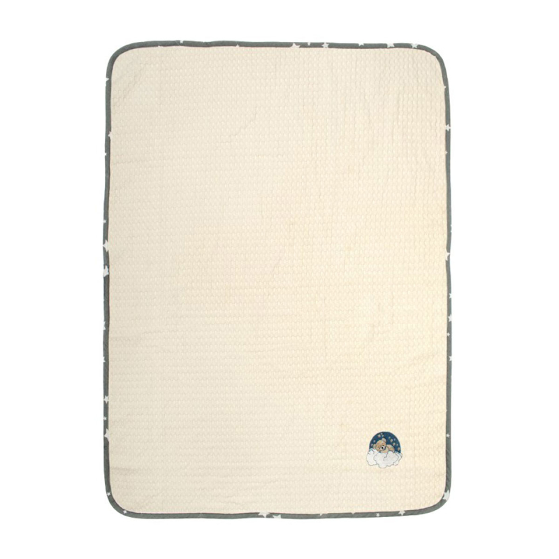 Κουβέρτα Πικέ Αγκαλιάς (80x110) Dimcol Cloudy Bear 177 Ecru-Grey