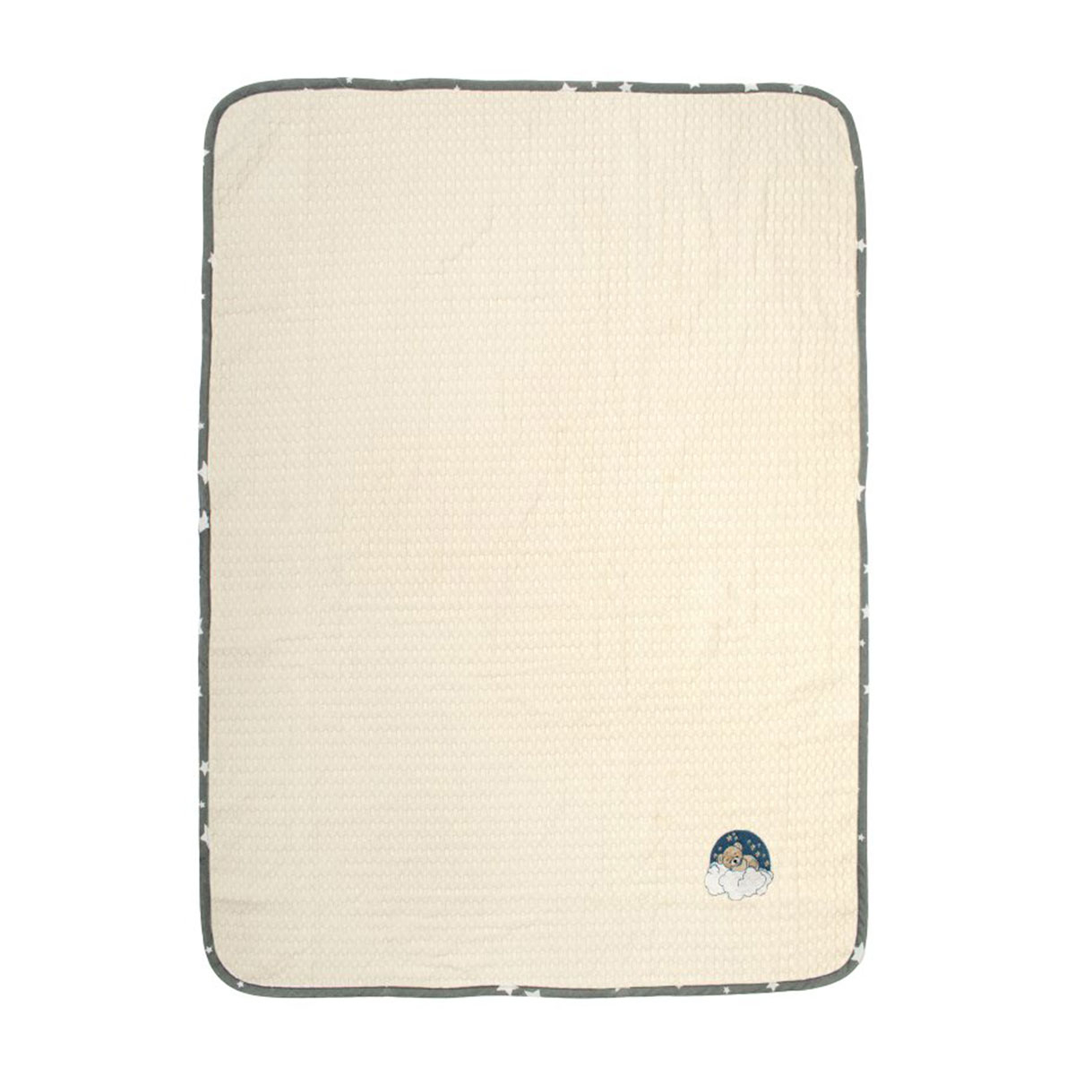 Κουβέρτα Πικέ Αγκαλιάς (80x110) Dimcol Cloudy Bear 177 Ecru-Grey