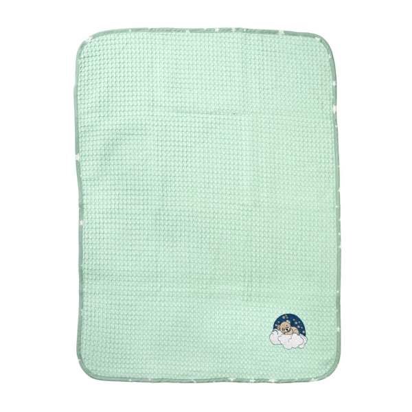 Κουβέρτα Πικέ Αγκαλιάς (80x110) Dimcol Cloudy Bear 178 Mint