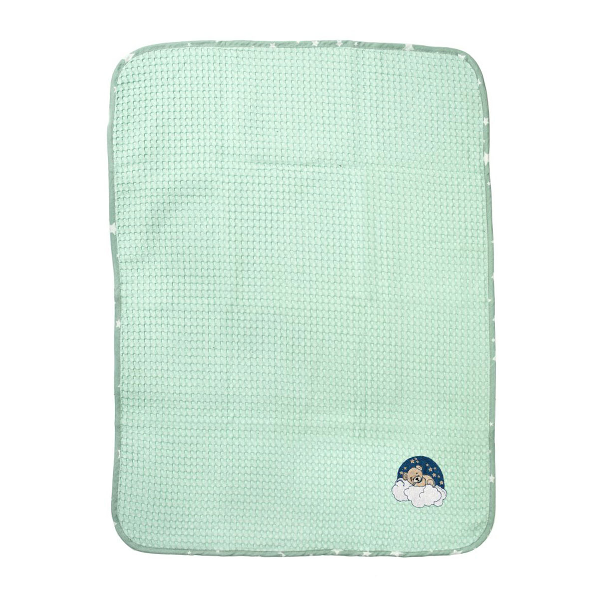 Κουβέρτα Πικέ Αγκαλιάς (80x110) Dimcol Cloudy Bear 178 Mint