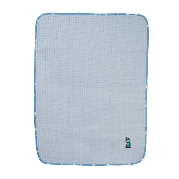 Κουβέρτα Πικέ Αγκαλιάς (80x110) Dimcol Dinosaur 179 Sky Blue