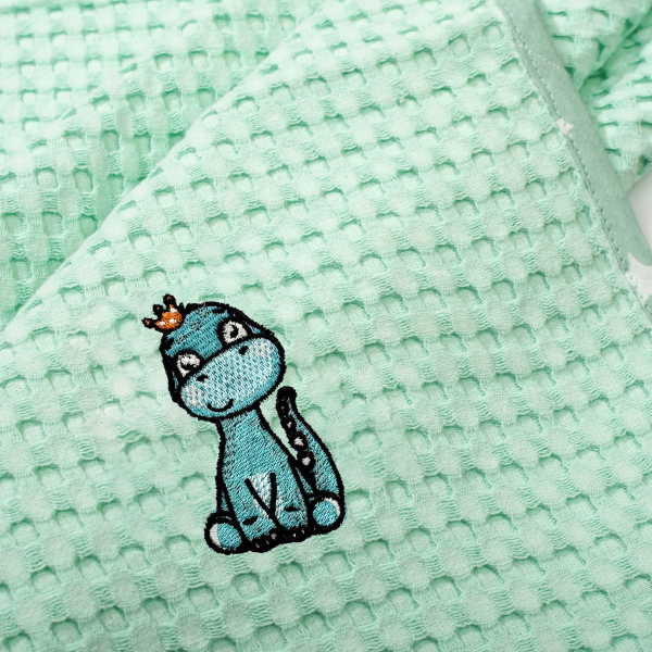 Κουβέρτα Πικέ Αγκαλιάς (80x110) Dimcol Dinosaur 182 Mint