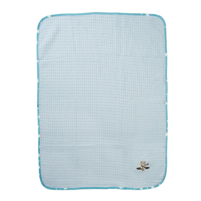 Κουβέρτα Πικέ Αγκαλιάς (80x110) Dimcol Aviator 183 Sky Blue