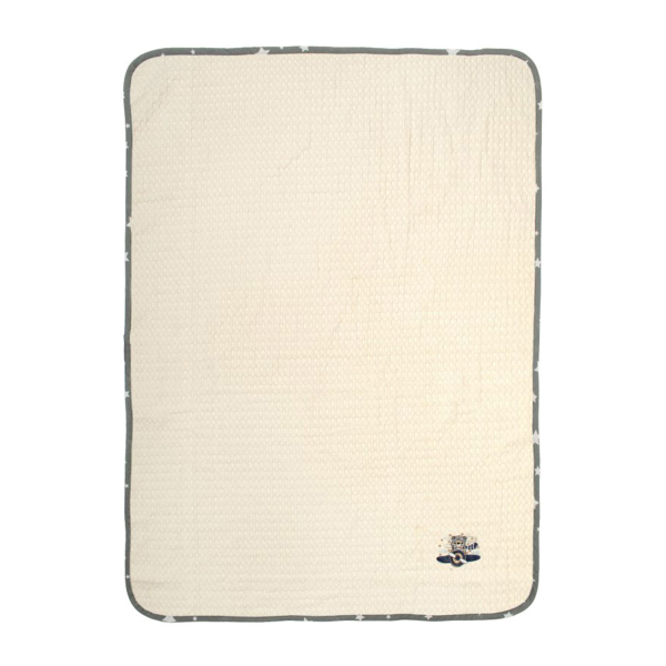 Κουβέρτα Πικέ Αγκαλιάς (80x110) Dimcol Aviator 185 Ecru-Grey