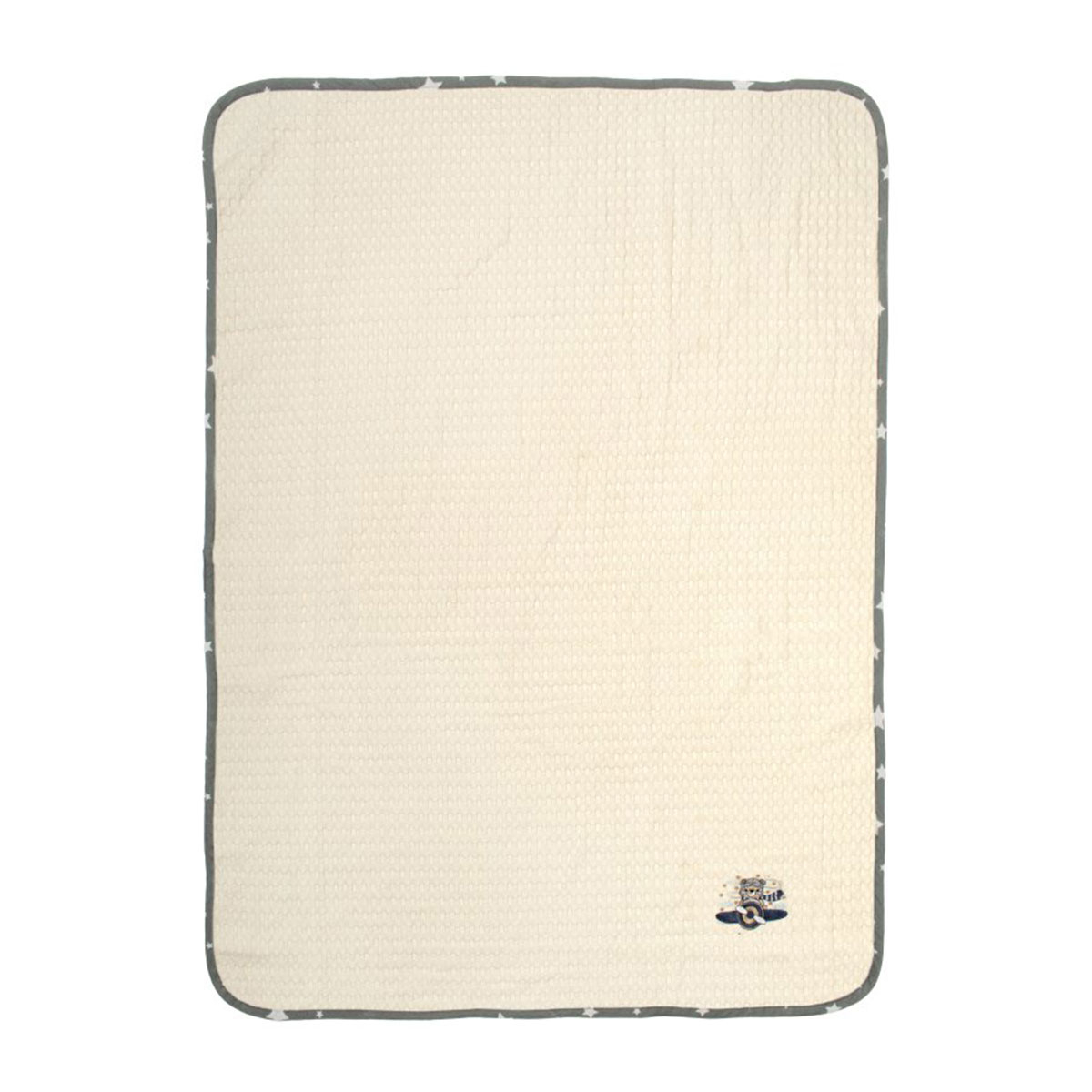 Κουβέρτα Πικέ Αγκαλιάς (80x110) Dimcol Aviator 185 Ecru-Grey