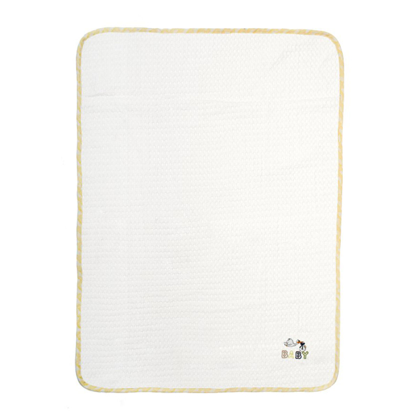 Κουβέρτα Πικέ Αγκαλιάς (80x110) Dimcol 193 White-Yellow