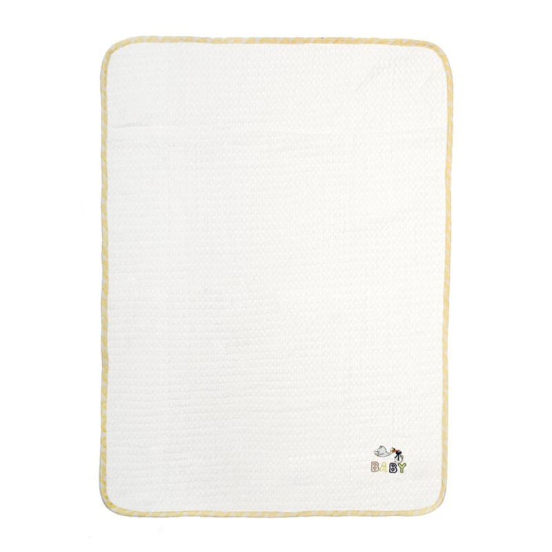 Κουβέρτα Πικέ Αγκαλιάς (80x110) Dimcol 193 White-Yellow