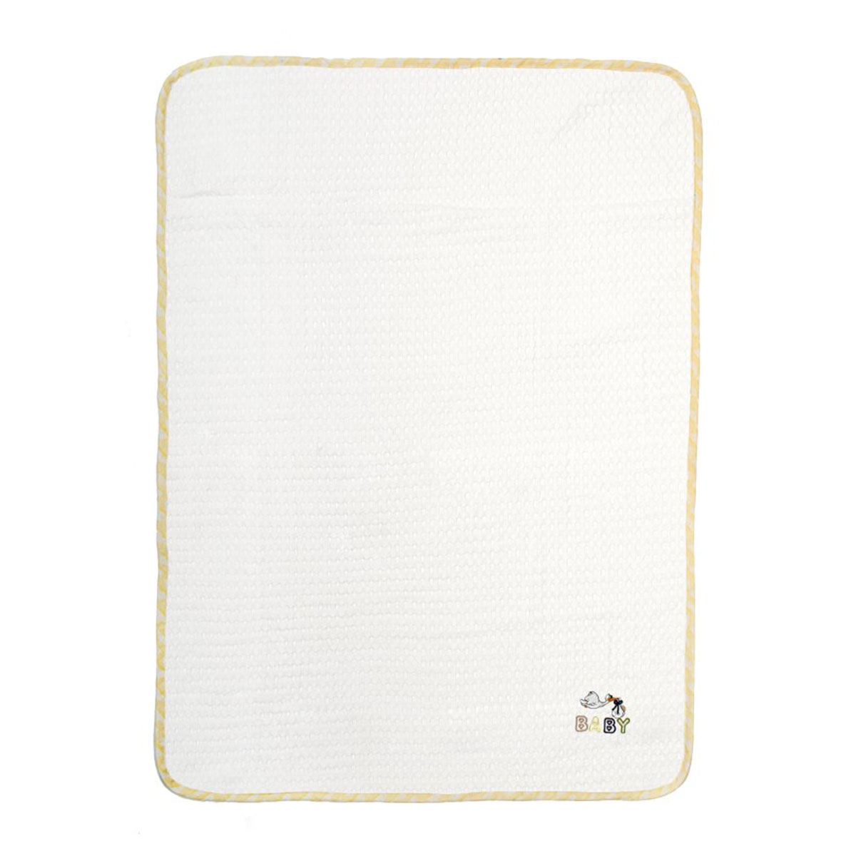 Κουβέρτα Πικέ Αγκαλιάς (80x110) Dimcol 193 White-Yellow