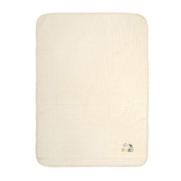 Κουβέρτα Πικέ Αγκαλιάς (80x110) Dimcol Stork 194 Ecru-Yellow