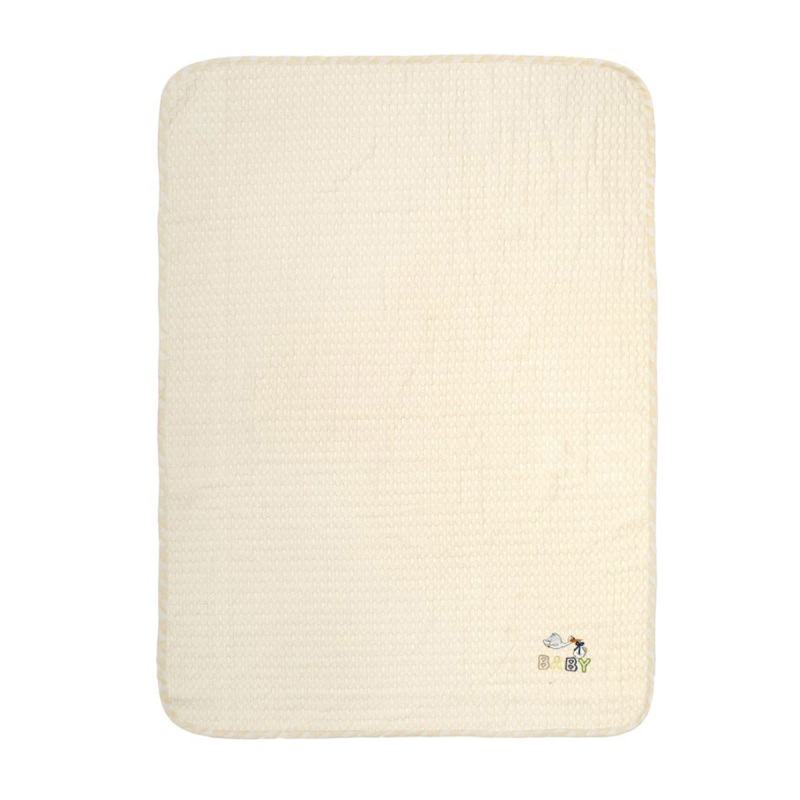 Κουβέρτα Πικέ Αγκαλιάς (80x110) Dimcol Stork 194 Ecru-Yellow