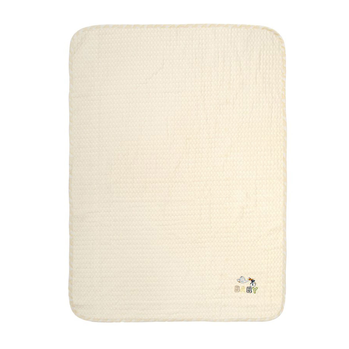 Κουβέρτα Πικέ Αγκαλιάς (80x110) Dimcol Stork 194 Ecru-Yellow