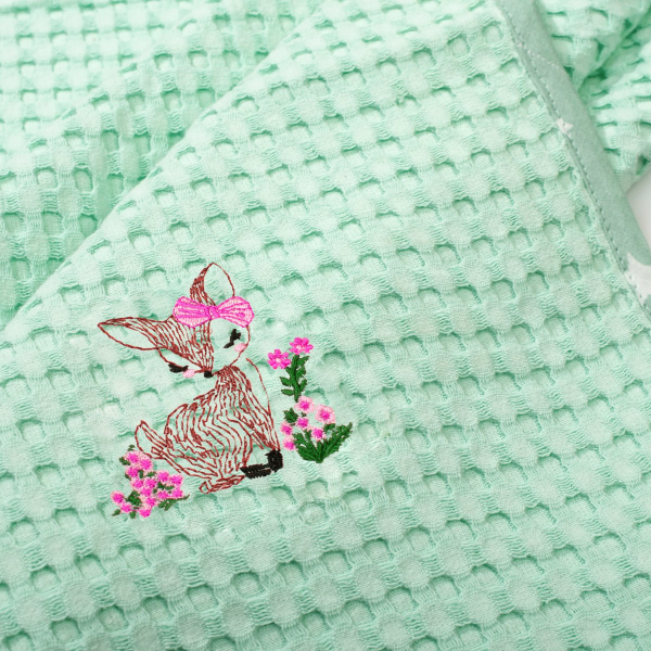 Κουβέρτα Πικέ Αγκαλιάς (80x110) Dimcol Deer 199 Mint